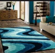 sr handloom blue polyester carpet