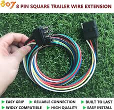From 4 pin flat to 7 way round connectors. Trailer Accessories 807 8 Pin Trailer Connector 8 Way Square Trailer Connector Plug 36inch For Led Brake Tailgate Light Bars Hitch Light Trailer Wiring Harness Extension Connector 8 Way Square Socket Hardware