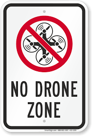 no drone zone sign sku k2 1329