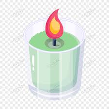 Icon Of Candle Glass Flame Isometric