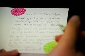 how to write a thank you note to donors