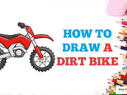how to draw a dirt bike really easy