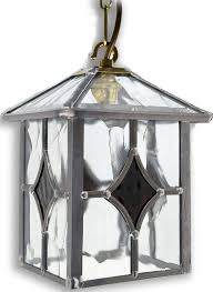 Leaded Glass Hanging Outdoor Porch Lantern