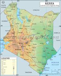Latitude and longitude of kenya. Kenya Latitude And Longitude Map