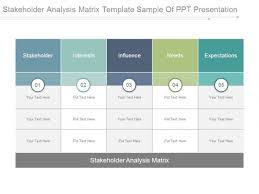 Stakeholder Analysis Matrix Template Sample Of Ppt Presentation