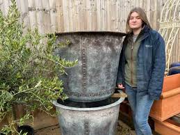 Extra Large Verdigris Iron Tub Heavy