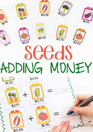 garden math adding money free printable