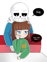 Sans and chara is my third favourite undertale ship, and i wanted to make a fanfic about it, so enjoy (btw chara is 21, sans is 22 , but still calls chara kid . Pin On Chans