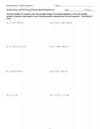 Yzing And Solving Polynomial