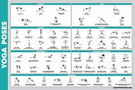 Quickfit Yoga Position Exercise Poster Yoga Asana Poses