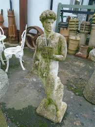 Well Weathered Garden Statue Of David