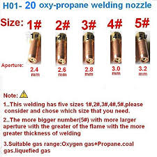 Amzvaso 5pcs Lot H01 20 Oxygen Propane Welding Nozzle