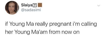 Young m.a responds to rumors that she's pregnant. Sxa Suq4hxb16m