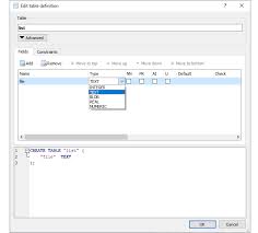 create file list management with sqlite