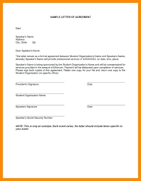Letter Of Agreement Template