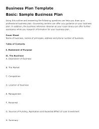 Printable Sample Business Plan Template Form Forms And Template
