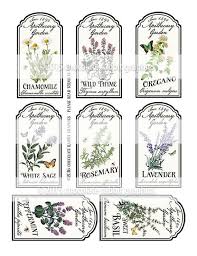 Herb Garden Labels Printable Apothecary