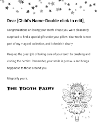white tooth fairy letter template inkpx