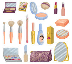 makeup kit clipart cosmetic doodles