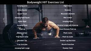 the ultimate hiit exercises list with pdf