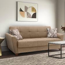 three seater fabric sofa bed with