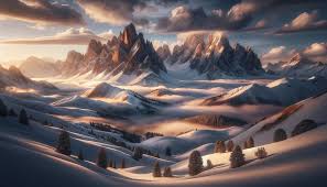 majestic snow capped mountain peaks hd