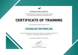Training Certificate Templates Word