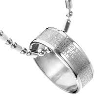 stainless steel necklace ring with