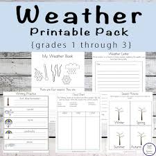 Printable Weather Unit Grades 1 Through 3 Simple Living