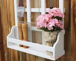 Outdoor Window Shelf With Lattice Ana
