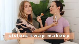 sisters swap makeup routines you