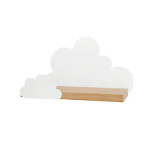 Cloud Metal And Wood Wall Shelf
