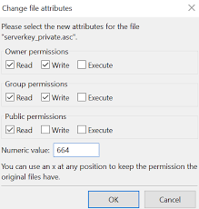 the private key file is not defined in