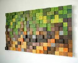 Minecraft Wood Wall Art Décor Mural En