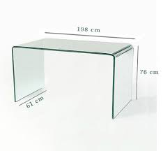 Buy Glass Vogue Curved Bent Glass Desk