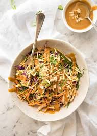 chinese en salad with asian peanut