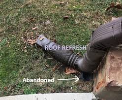 Attach the hose to a faucet, feed the hose into the drain as far as it will go, and jam rags around the hose at the opening. Clogged Gutter Pipes Underground Roof Refresh