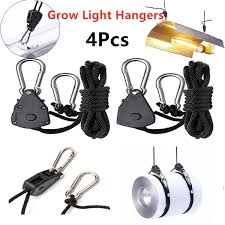 4pcs 1 8 Inch Heavy Duty Adjustable Grow Light Ratchet Rope Hanger Yoyo For Grow Light Fixtures Gardening Home Wish