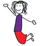 Panáček radost fototapeta • fototapety stickman, skok, poražený | myloview.cz