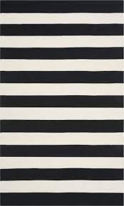 black and white striped rug at rug studio