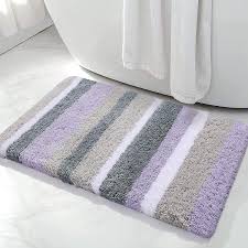 microfiber striped bathroom rugs bath