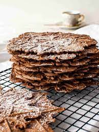 chocolate pizzelle crispy and delicate