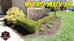 yard residential mulch install