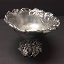 Details About Arthur Court Footed Compote Candy Dish Grapes