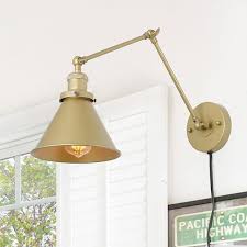 Transitional Swing Arm Wall Lamp Adjustable Wall Sconces Plug In Sconces Industrial Swing Arm Wall Lamps By Lnclighting Llc