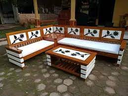 Bangku bale bale ukuran 200x100 java meuble furniture jepara. Kursi Tamu Sudut Kayu Jati Asli Jepara Minimalis Lazada Indonesia