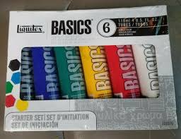 Liquitex Basics Acrylic Paint Tube 4 Oz 6 Piece Set For
