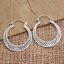 sterling silver hoop earrings from bali