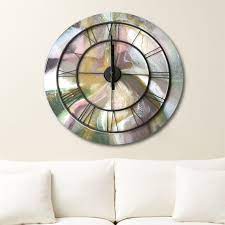 Large 75cm Resin Art Wall Clock