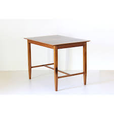 Vintage Solid Wood Inlaid Side Table 1940s